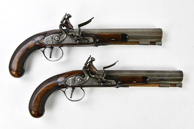 Lot 1639A - REDDELL; a pair of flintlock duelling pistols,...