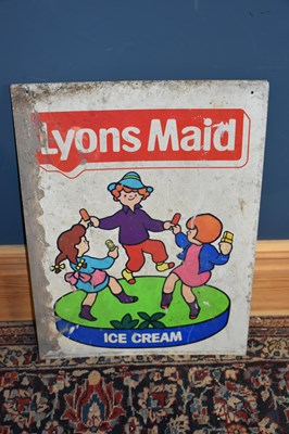 Lot 258 - LYONS MAID ICE CREAM; a vintage tin...