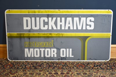 Lot 232 - DUCKHAMS MOTOR OIL; a vintage tin sign, approx...