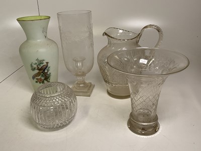 Lot 236 - Assorted glassware to include water jug,...