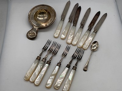 Lot 467 - A quantity of silver fish knives and forks...