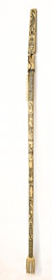 Lot 567 - A 20th century ceremonial bone mounted spear...