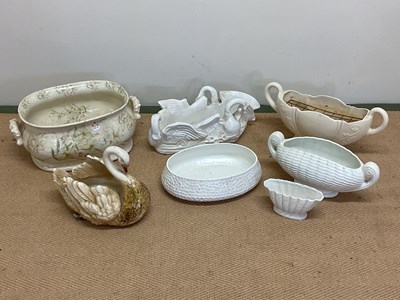 Lot 201 - A quantity of decorative ceramic planters,...