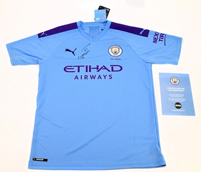 Lot 202 - SERGIO AGUERO; an autographed Manchester City...