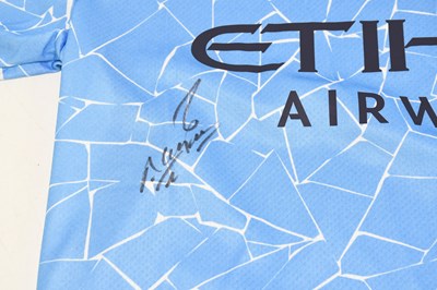 Lot 277 - SERGIO AGUERO; an autographed Manchester City...