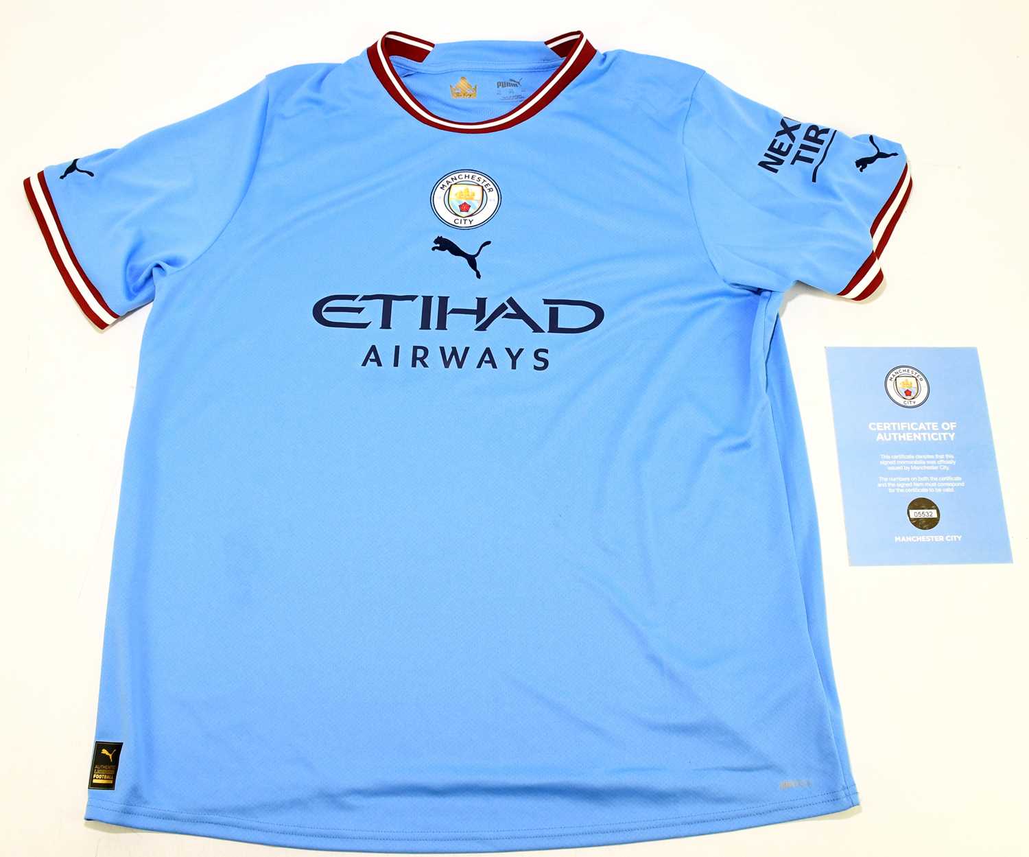 Lot 273 - ERLING HAALAND; an autographed Manchester City...