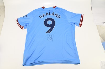 Lot 273 - ERLING HAALAND; an autographed Manchester City...