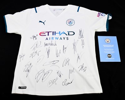 Lot 272 - MANCHESTER CITY; a team autographed League...