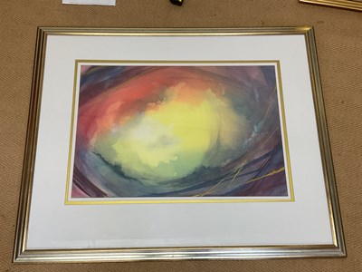 Lot 331 - UNATTRIBUTED; large watercolour, abstract,...