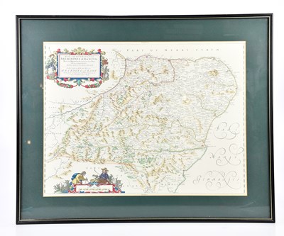 Lot 2405 - A coloured map of Aberdeen, 42cm x 55cm,...