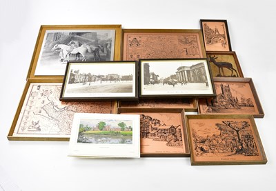 Lot 343 - A group of modern machine copper pictures to...