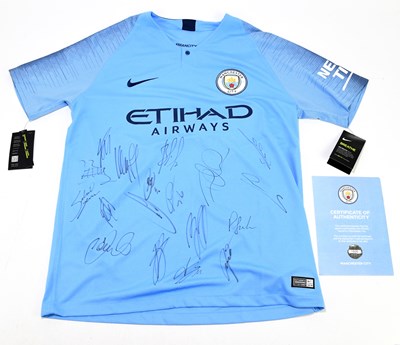 Lot 276 - MANCHESTER CITY; an team autographed replica...