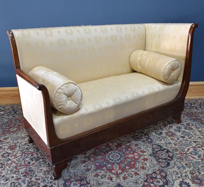 Lot 81 - A 19th century mahogany framed two seater sofa,...