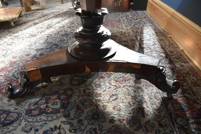 Lot 76 - A 19th century mahogany circular dining table...