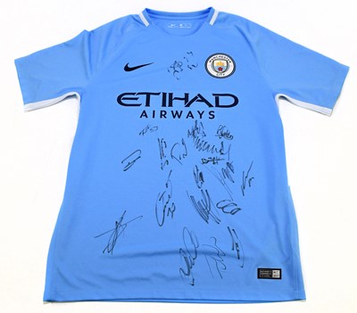 Lot 213 - MANCHESTER CITY; a part autographed replica...