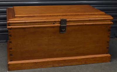 Lot 61 - An African yellow wood blanket box, with...