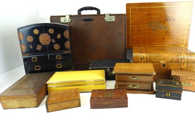 Lot 97 - A collection of various boxes and wooden cases