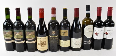 Lot 279 - RED WINE; a group of ten bottles, including...