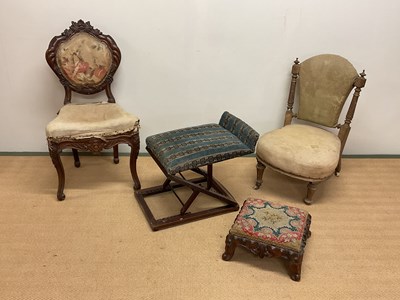 Lot 620 - A group of 19th century furniture comprising...