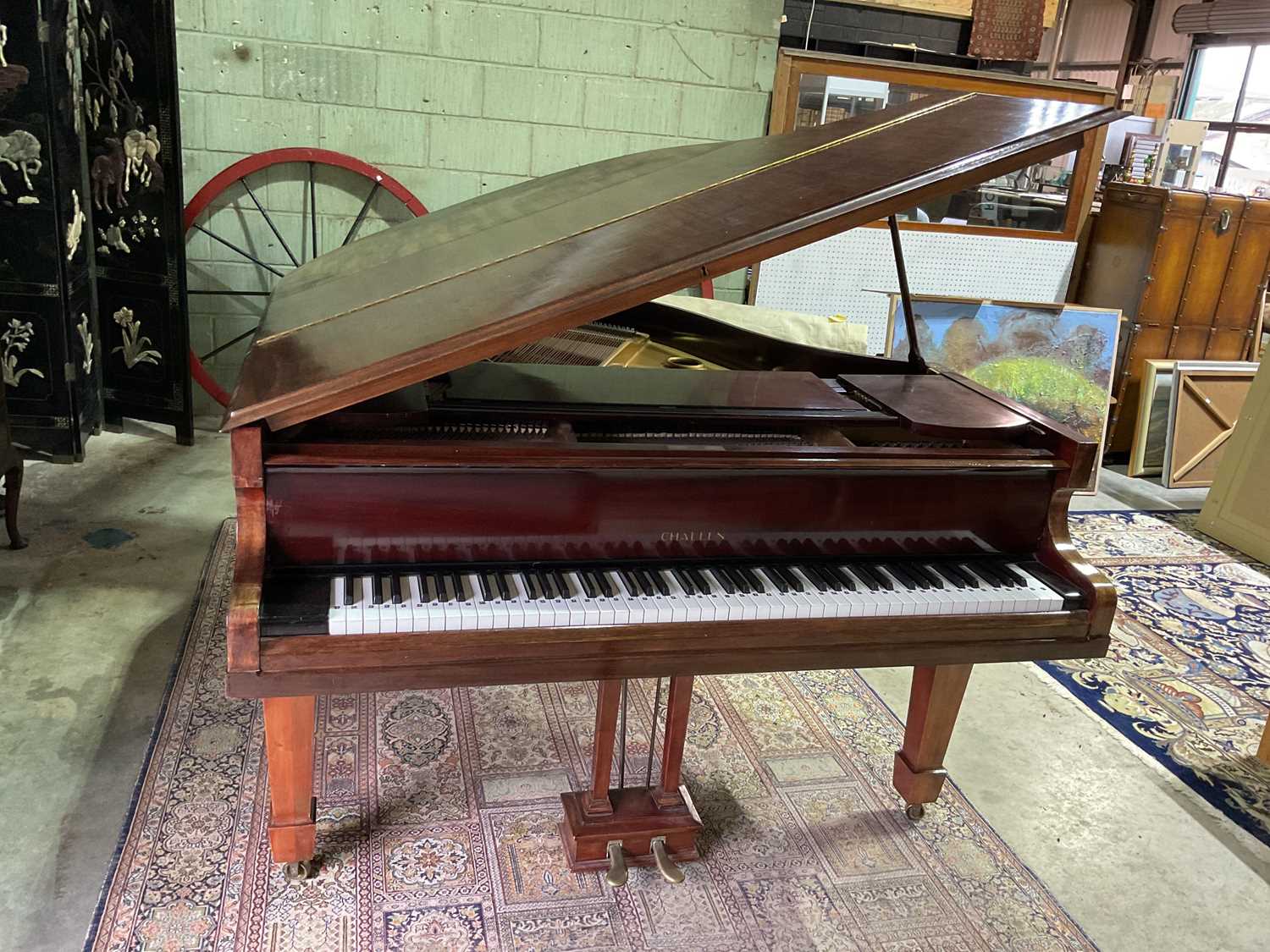 Lot 46 - A Challen baby grand piano, height 100cm,...