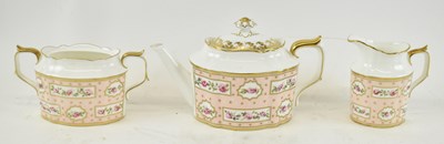 Lot 552 - ROYAL CROWN DERBY; a 'Billingsley Rose' three...