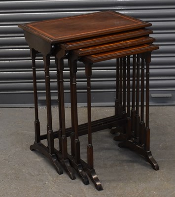 Lot 62 - An Edwardian nest of four mahogany and...