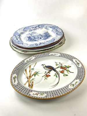 Lot 5430 - Five 19th century meat plates including a...