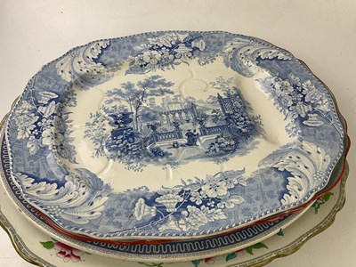 Lot 5430 - Five 19th century meat plates including a...