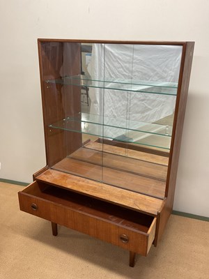 Lot 626 - TURNIDGE OF LONDON; a teak display cabinet,...