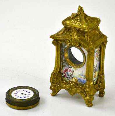Lot 6384 - An early 20th century gilt metal timepiece...