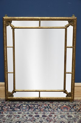 Lot 217 - A modern gilt framed wall mirror, 86 x 100cm.