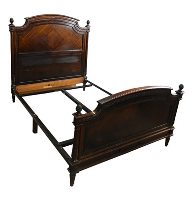 Lot 182 - SCHMIT; a rosewood king size bed, width 150cm,...