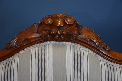 Lot 3 - A Victorian carved walnut show frame...