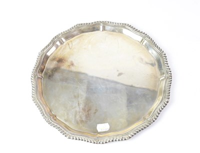 Lot 919 - A George V hallmarked silver tray, Mappin &...