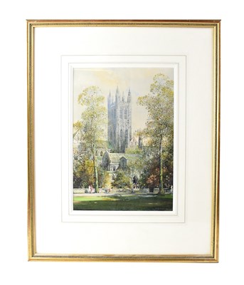 Lot 478 - UNATTRIBUTED; watercolour of Canterbury...