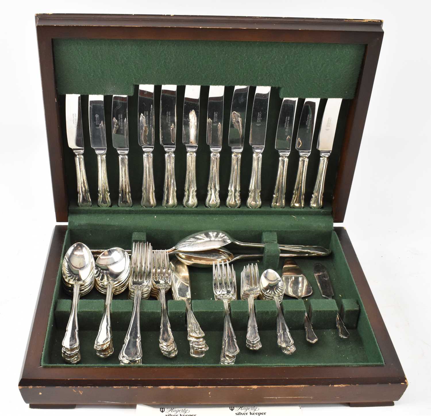 Lot 703 - A cased six setting silver plated canteen of...