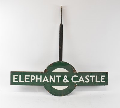 Lot 289 - A vintage green painted Elephant & Castle...