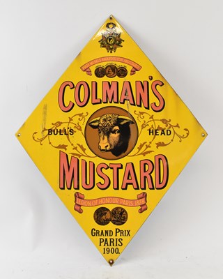 Lot 327 - A reproduction tin advertising sign for Colman'...