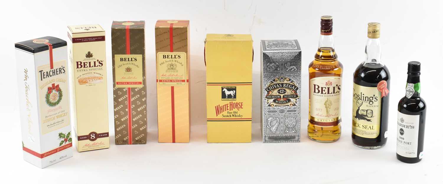 Lot 275 - WHISKY; three bottles of Bell's Old Scotch...