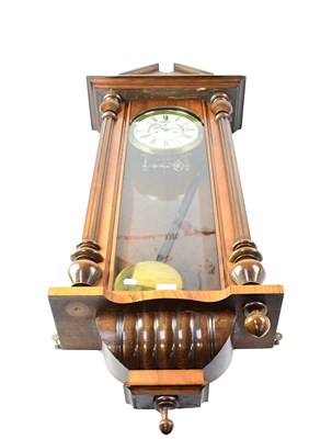 Lot 92 - GUSTAV BECKER; a walnut cased twin-weight...