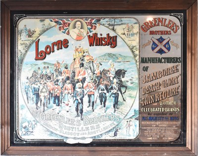 Lot 333 - A reproduction Lorne Whisky advertising mirror,...