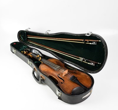 Lot 778 - A full-size German violin labelled 'Joh Bapt...