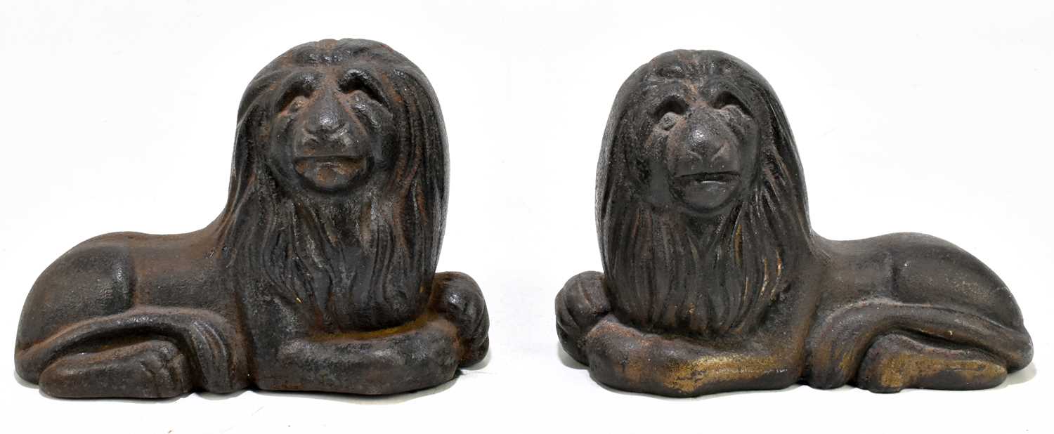 Lot 184 - A pair of late 19th century cast iron models...