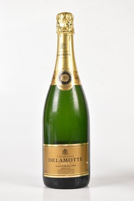 Lot 4214 - CHAMPAGNE; three bottles Delamotte Blanc de...