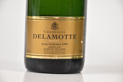 Lot 4214 - CHAMPAGNE; three bottles Delamotte Blanc de...