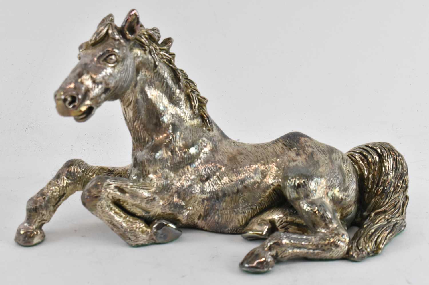 Lot 800 - A 925 hallmarked silver model of a horse,...