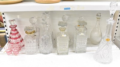 Lot 542 - A group of eleven cut glass and crystal...