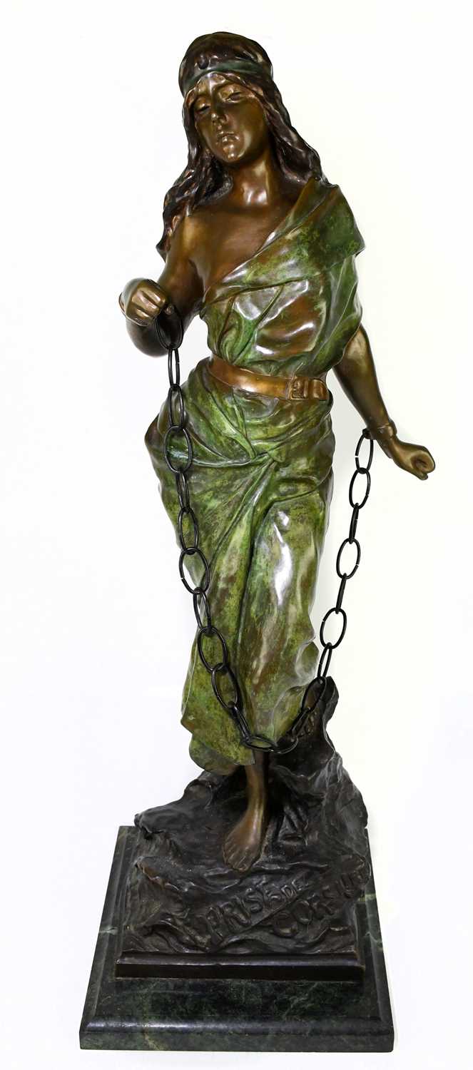 Lot 224 - AFTER EMMANUEL VILLANIS; a reproduction bronze...