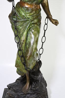 Lot 224 - AFTER EMMANUEL VILLANIS; a reproduction bronze...