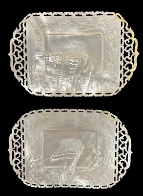 Lot 305 - A pair of late 19th century mother of pearl...